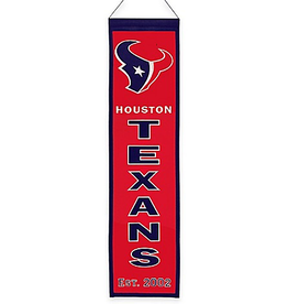 WINNING STREAK SPORTS Houston Texans 8x32 Wool Heritage Banner