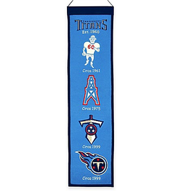 WINNING STREAK SPORTS Tennessee Titans 8x32 Wool Heritage Banner