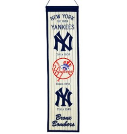WINNING STREAK SPORTS New York Yankees 8x32 Wool Heritage Banner
