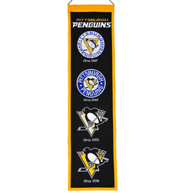 WINNING STREAK SPORTS Pittsburgh Penguins 8x32 Wool Heritage Banner