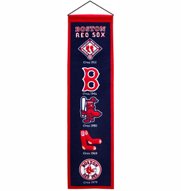 WINNING STREAK SPORTS Boston Red Sox 8x32 Wool Heritage Banner