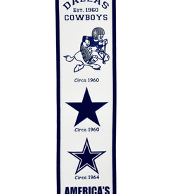 WINNING STREAK SPORTS Dallas Cowboys Fan Fave 8x32 Wool Heritage Banner