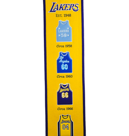 WINNING STREAK SPORTS Los Angeles Lakers Fan Fave 8x32 Wool Heritage Banner