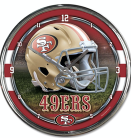 WINCRAFT San Francisco 49ers Round Chrome Clock