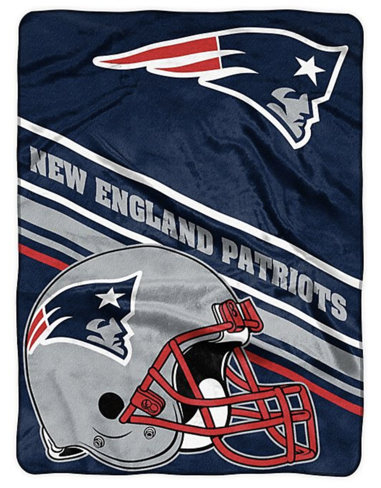 Northwest New England Patriots 60x80 Slant Royal Plush Blanket