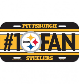 WINCRAFT Pittsburgh Steelers #1 FAN License Plate