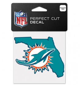 WINCRAFT Dolphins Perfect Cut Decals 4x4 STATE