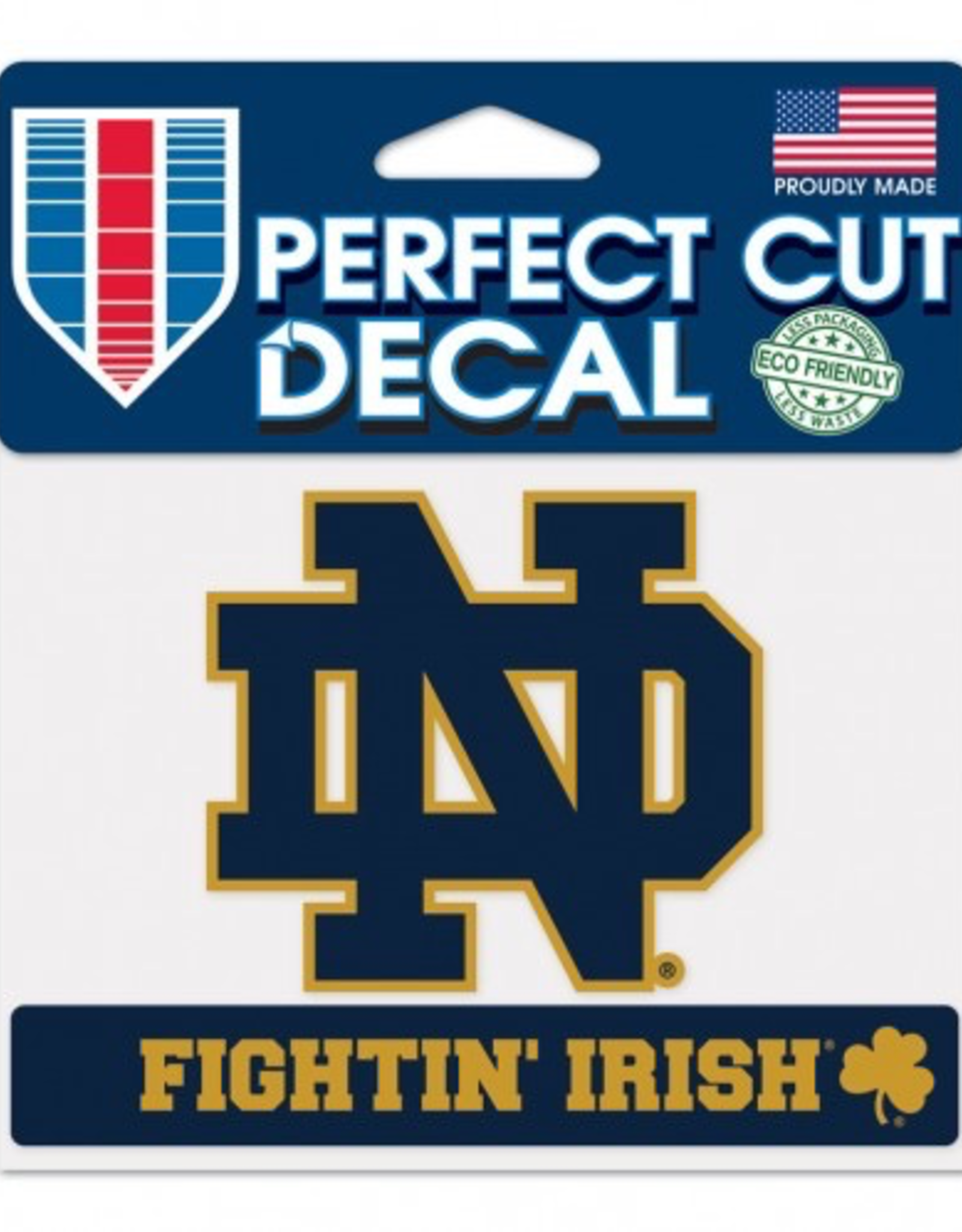 WINCRAFT Notre Dame Fighting Irish 4x5 Perfect Cut Decals - FIGHTING IRISH
