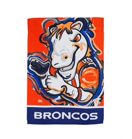 EVERGREEN Denver Broncos Justin Garden Flag