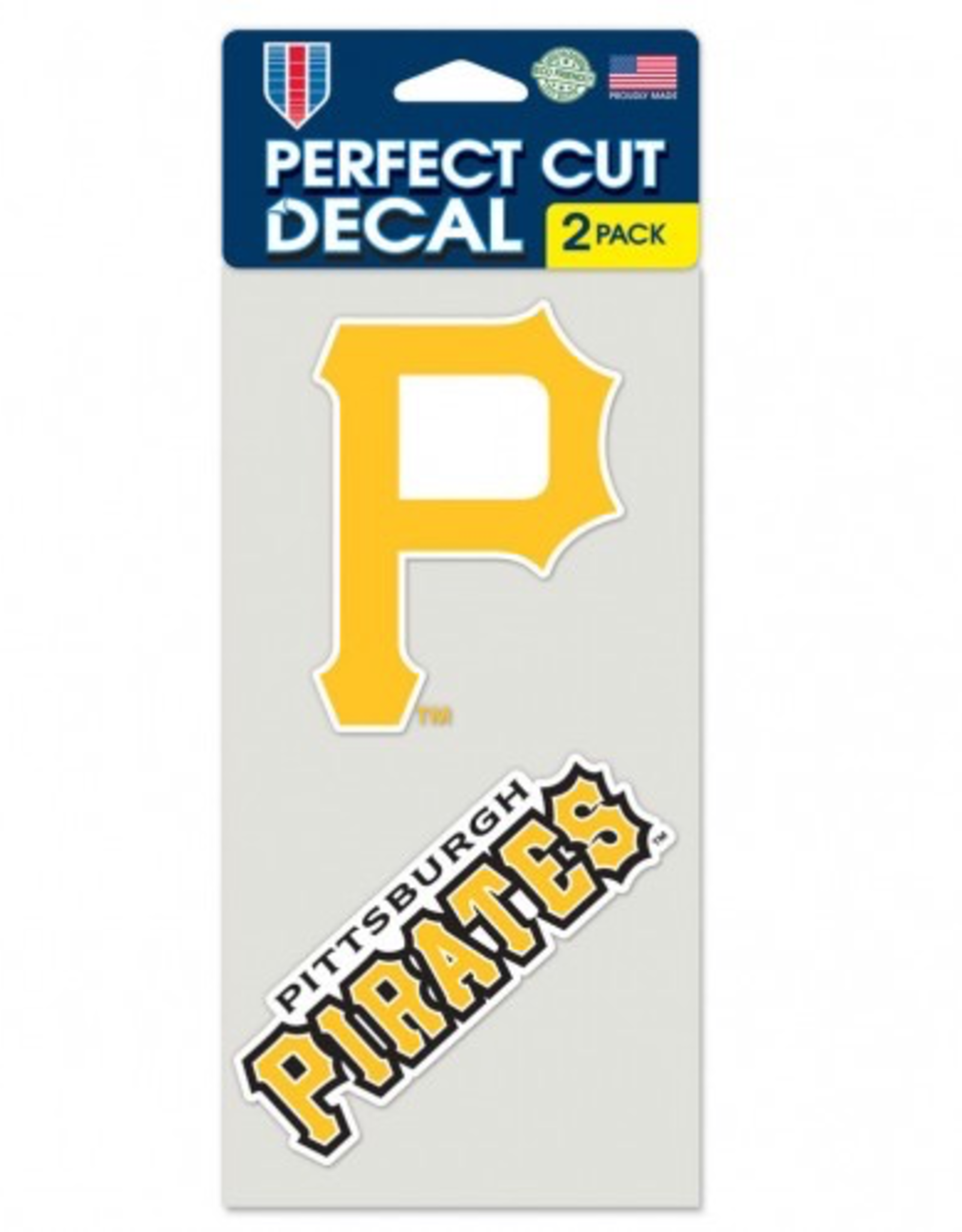 WINCRAFT Pittsburgh Pirates 2-Pack 4x4 Perfect Cut Decals