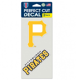 WINCRAFT Pittsburgh Pirates 2-Pack 4x4 Perfect Cut Decals