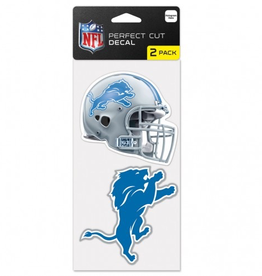 WINCRAFT Detriot Lions 2-Pack 4x4 Perfect Cut Decals