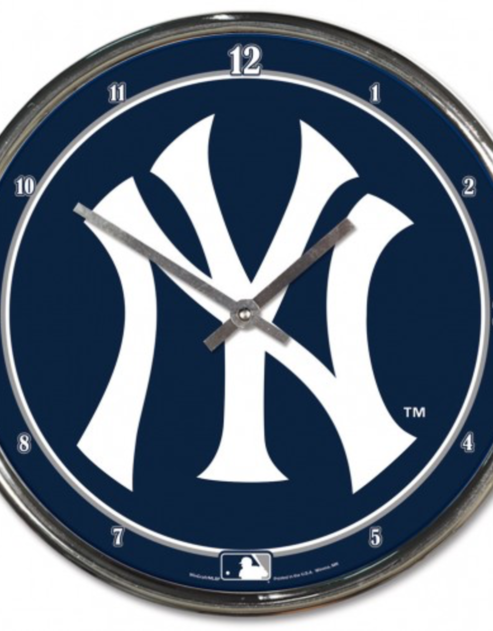 WINCRAFT New York Yankees Round Chrome Clock