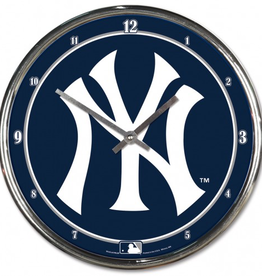 WINCRAFT New York Yankees Round Chrome Clock