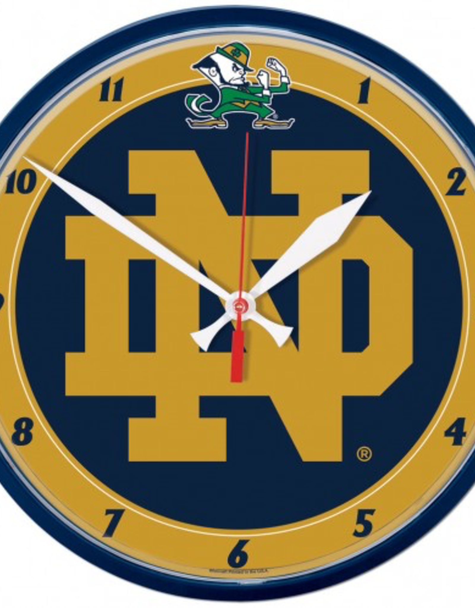 WINCRAFT Notre Dame Fighting Irish ND Round Chrome Clock