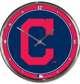 WINCRAFT Cleveland Indians Round Chrome Clock