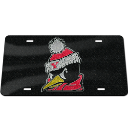 WINCRAFT Youngstown State Penguins Black Glitter License Plate