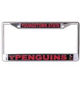 WINCRAFT Youngstown State Penguins Black Glitter Plate Frame