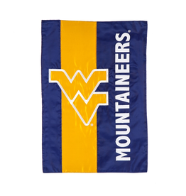 EVERGREEN West Virginia Mountaineers Stripe Garden Flag