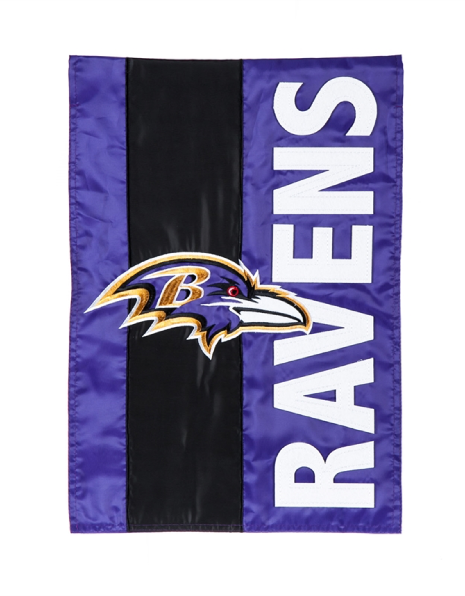 EVERGREEN Baltimore Ravens Stripe Garden Flag