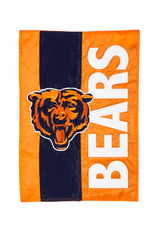 EVERGREEN Chicago Bears Stripe Garden Flag