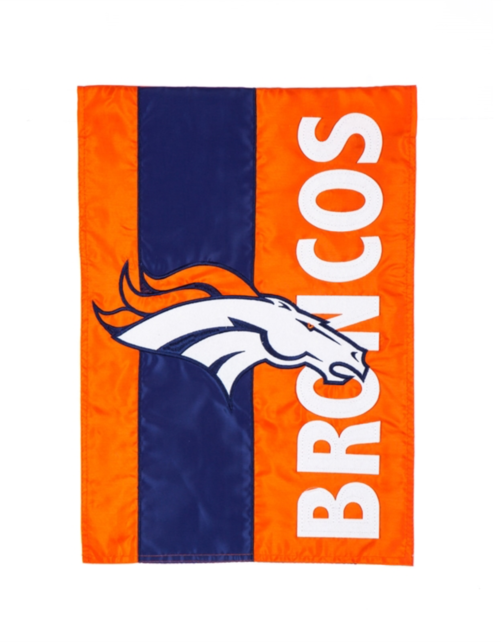 EVERGREEN Denver Broncos Stripe Garden Flag