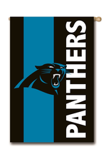 EVERGREEN Carolina Panthers Stripe Garden Flag