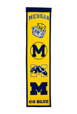 WINNING STREAK SPORTS Michigan Wolverines Fan Fave 8x32 Wool Heritage Banner