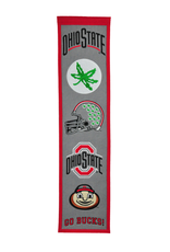 WINNING STREAK SPORTS Ohio State Buckeyes Fan Fave 8x32 Wool Heritage Banner