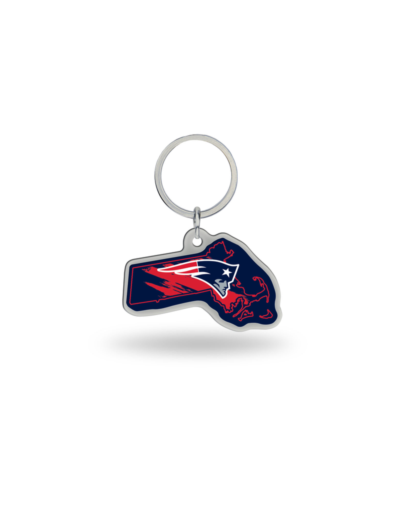 RICO INDUSTRIES New England Patriots State Shaped Key Ring