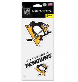 WINCRAFT Pittsburgh Penguins 2-Pack 4x4 Perfect Cut Decals