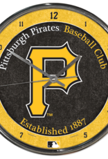 WINCRAFT Pittsburgh Pirates Round Chrome Clock