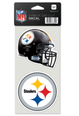 WINCRAFT Pittsburgh Steelers 2-Pack 4x4 Perfect Cut Decals