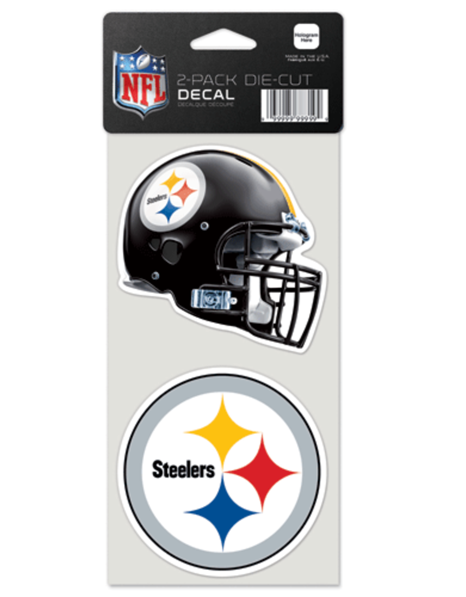 WINCRAFT Pittsburgh Steelers 2-Pack 4x4 Perfect Cut Decals