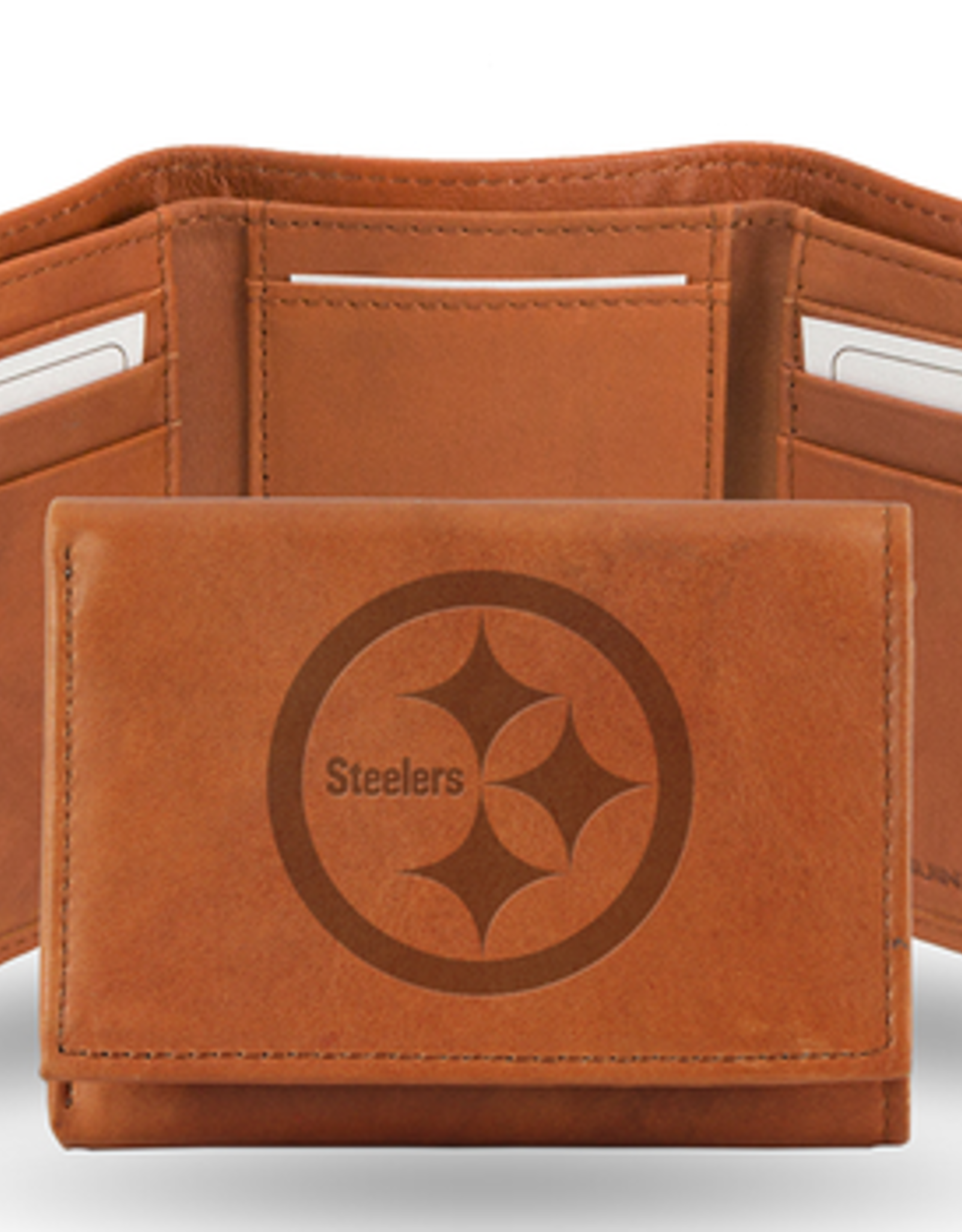 RICO INDUSTRIES Pittsburgh Steelers Vintage Leather Trifold Wallet
