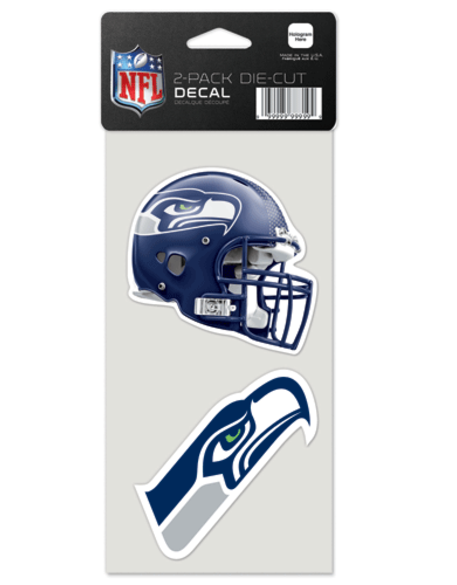 WINCRAFT Seattle Seahawks 2-Pack 4x4 Perfect Cut Decals