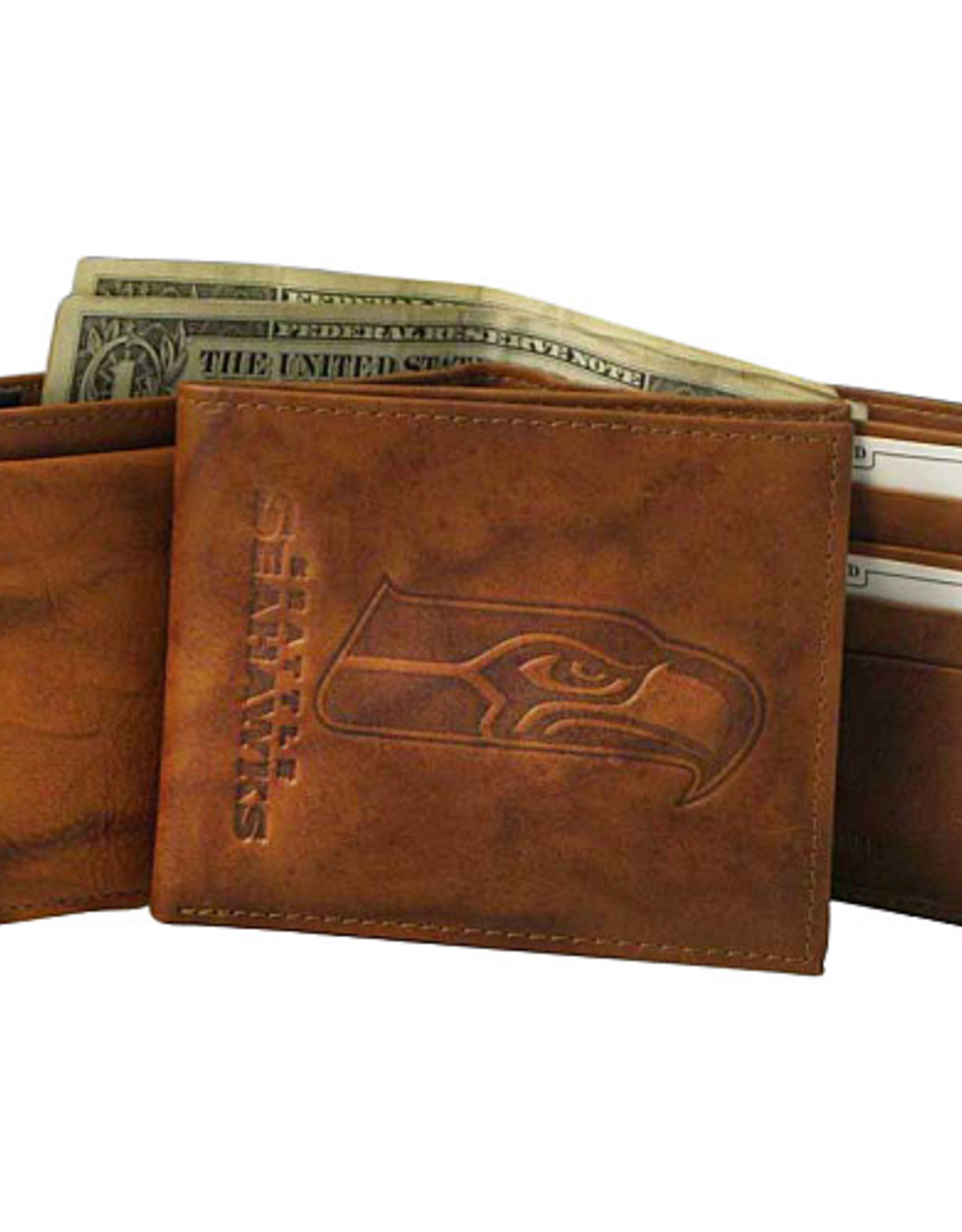 RICO INDUSTRIES Seattle Seahawks Vintage Leather Billfold Wallet