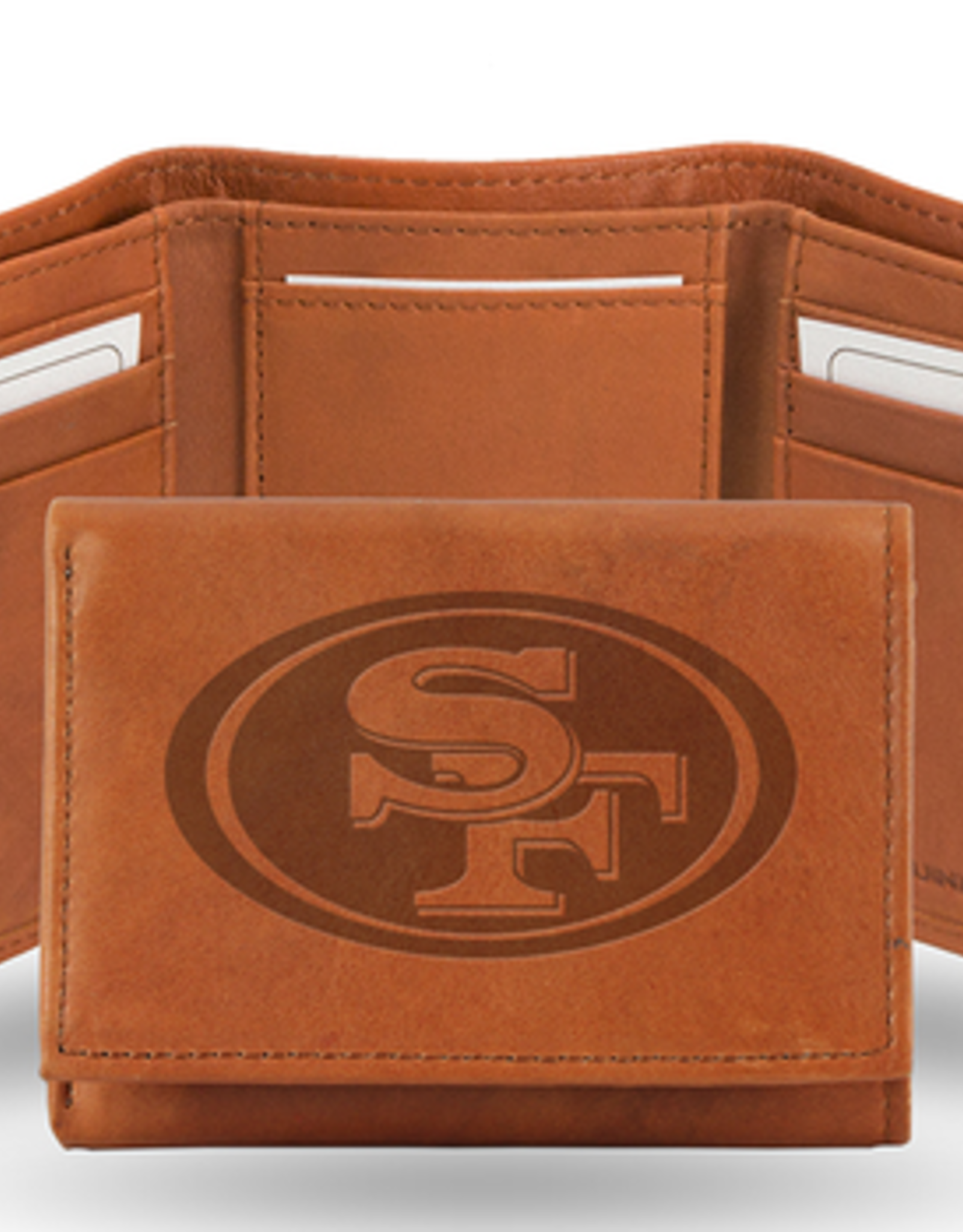 RICO INDUSTRIES San Francisco 49ers Vintage Leather Trifold Wallet