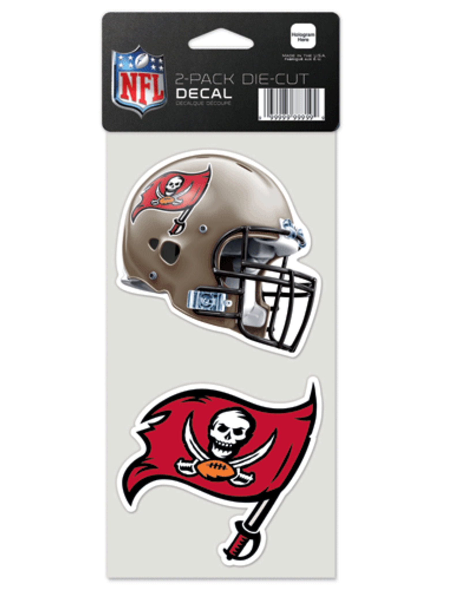 WINCRAFT Tampa Bay Buccaneers 2-Pack 4x4 Perfect Cut Decals