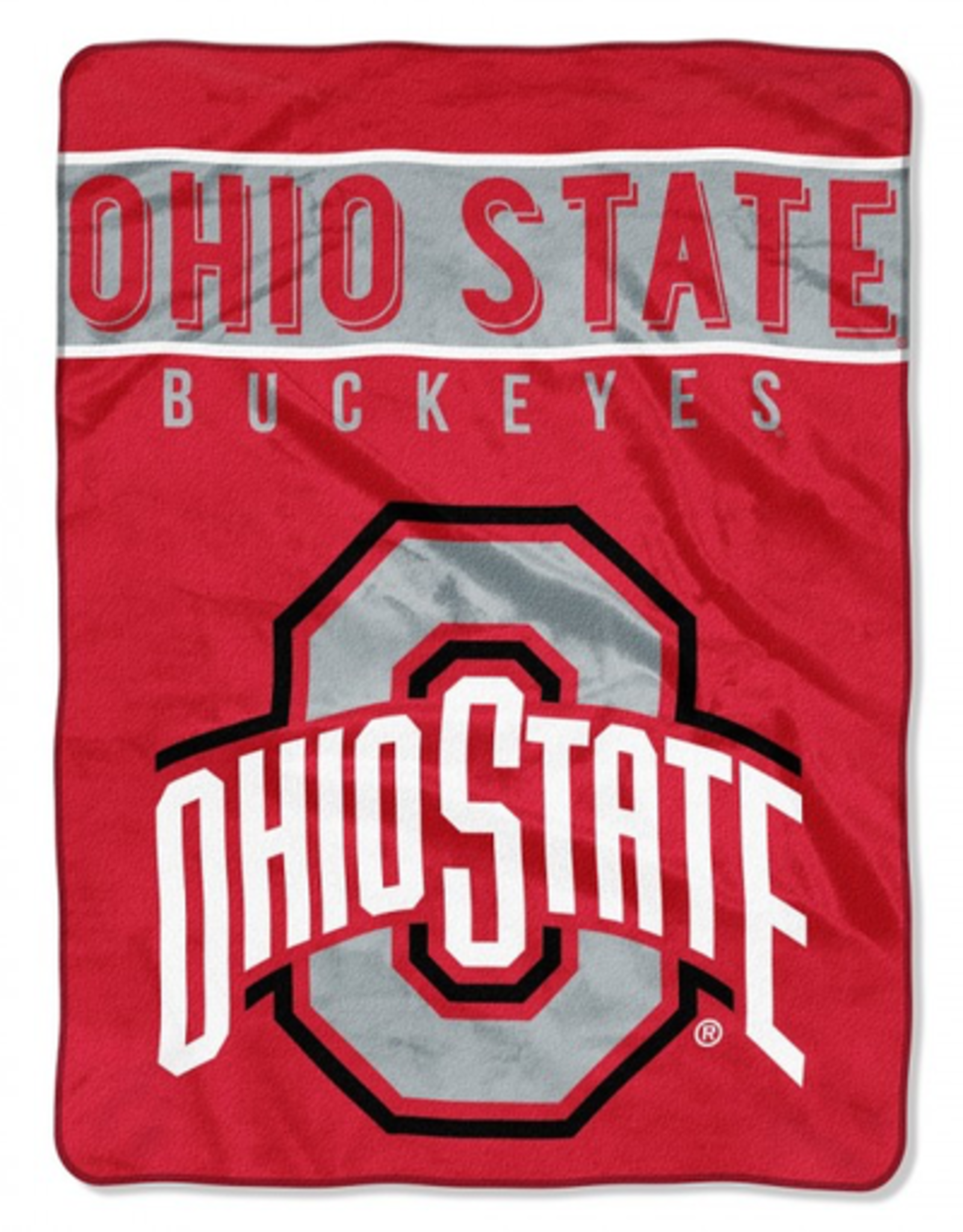 Northwest Ohio State Buckeyes 60x80 Slant Royal Plush Blanket