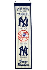 WINNING STREAK SPORTS New York Yankees 8x32 Wool Heritage Banner