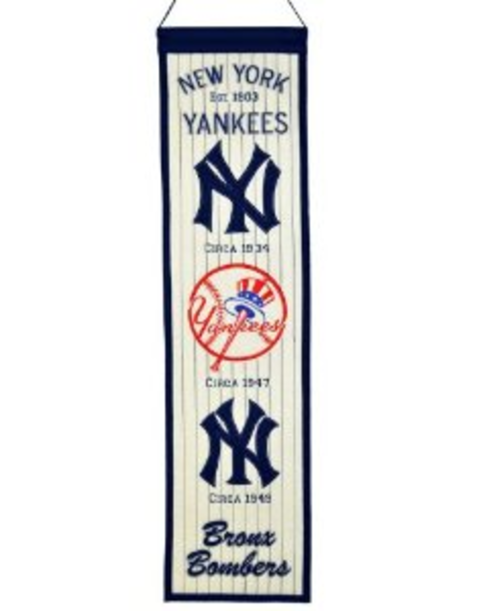 WINNING STREAK SPORTS New York Yankees 8x32 Wool Heritage Banner