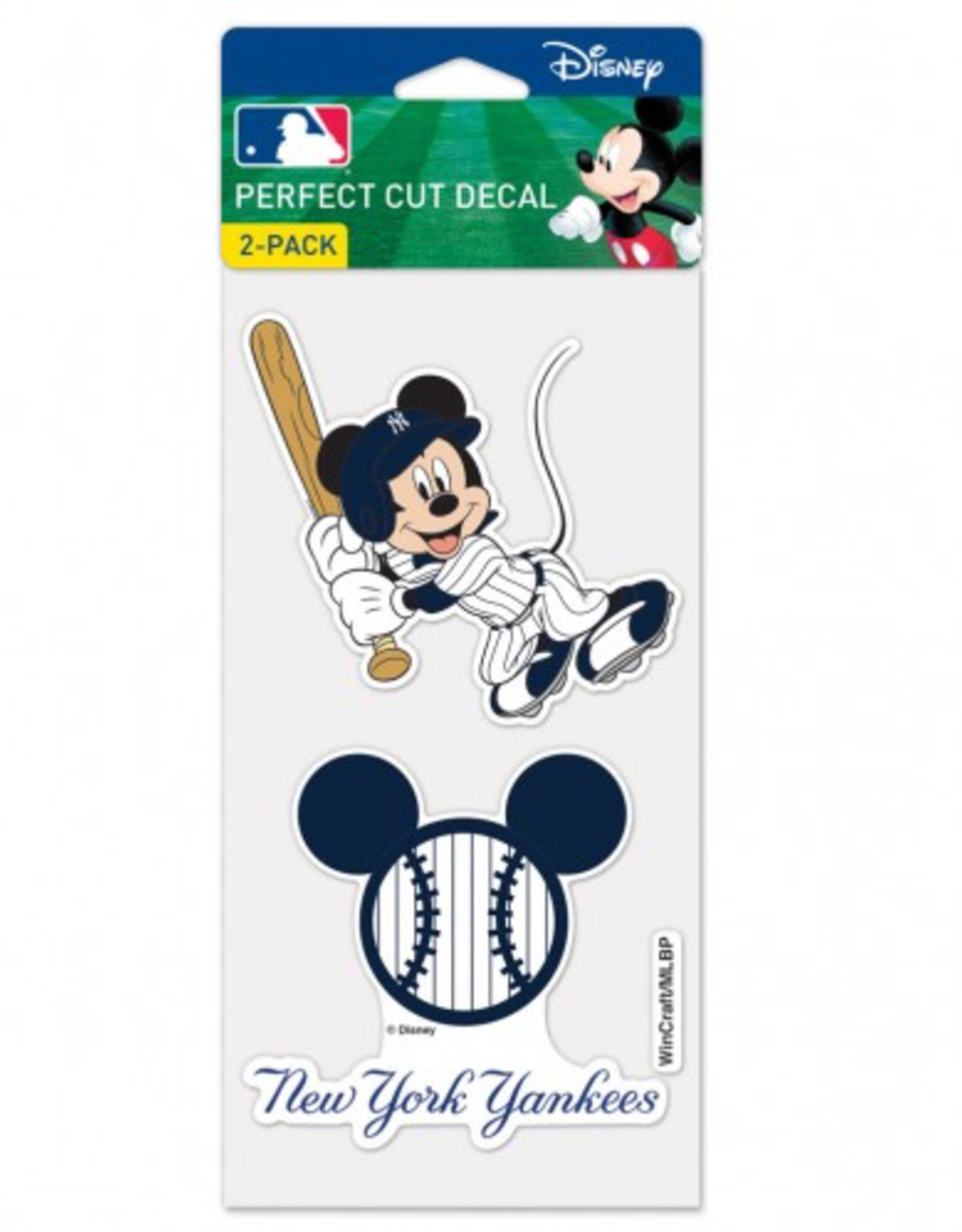 WINCRAFT New York Yankees DISNEY 2-Pack 4x4 Perfect Cut Decals