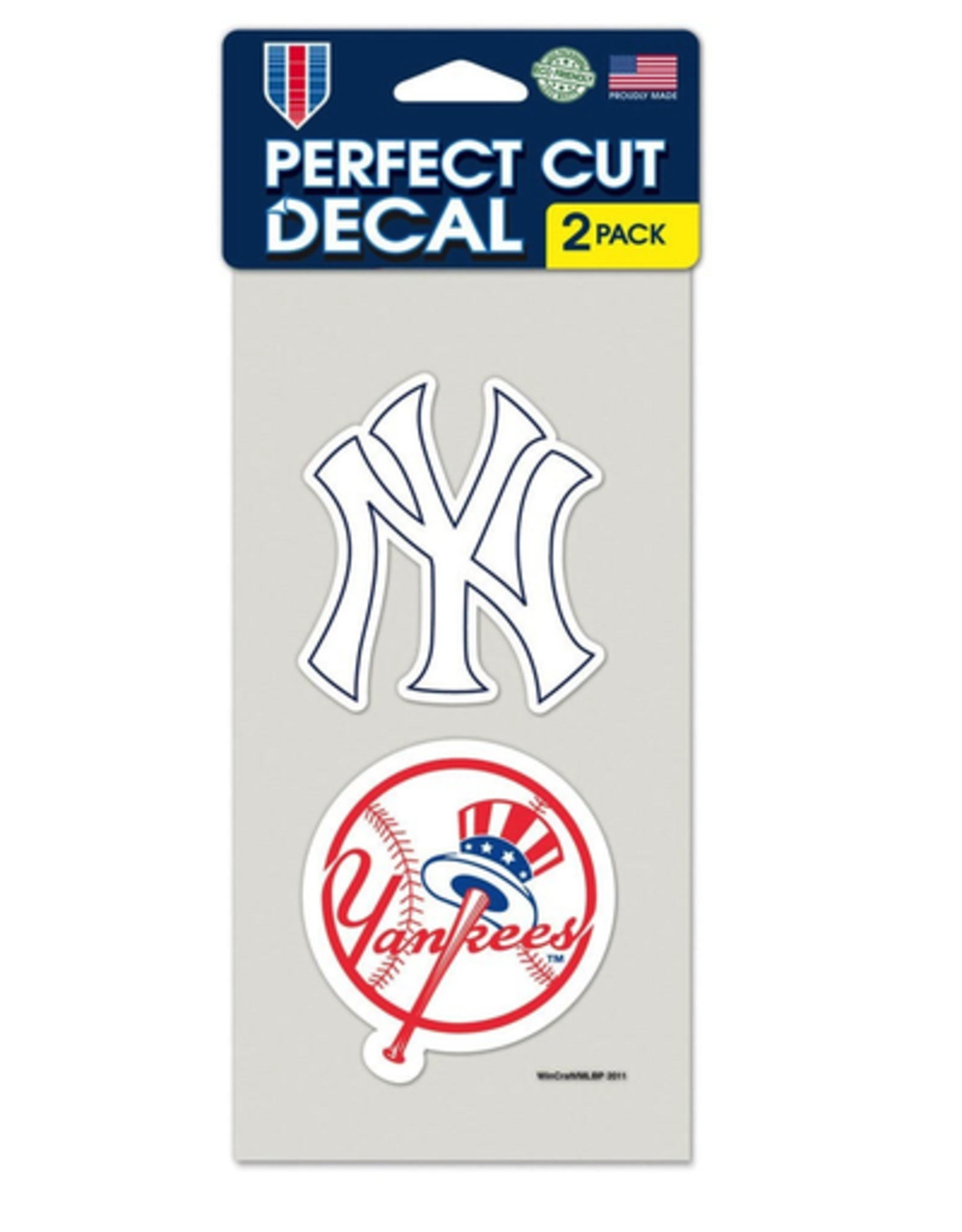 WINCRAFT New York Yankees 2-Pack 4x4 Perfect Cut Decals