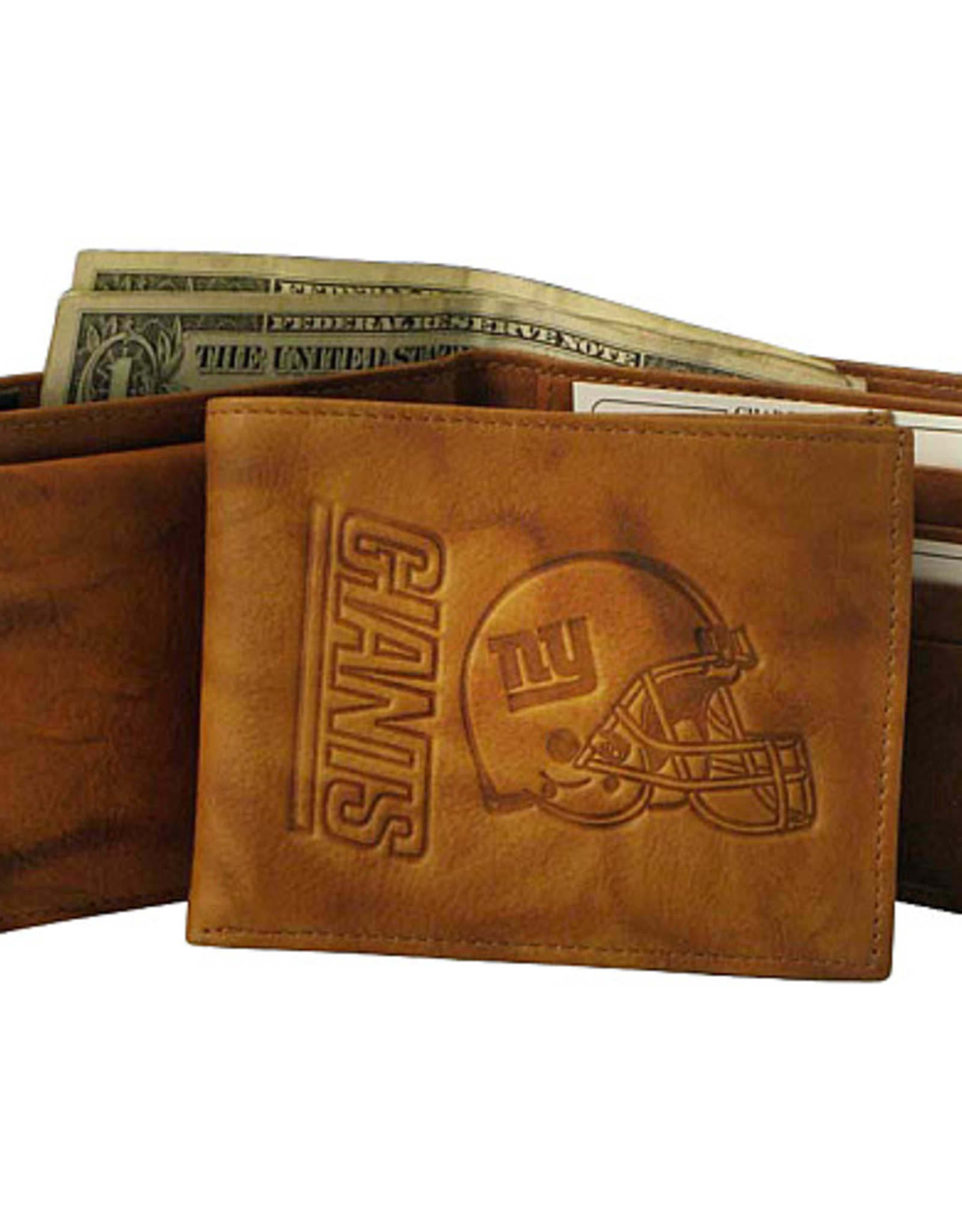 RICO INDUSTRIES New York Giants Vintage Leather Billfold Wallet