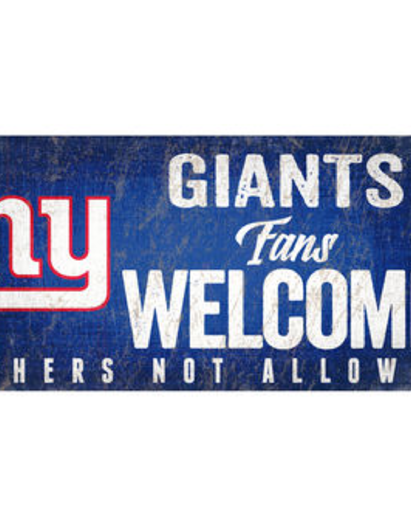 FAN CREATIONS New York Giants Fans Welcome Wood Sign