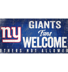 FAN CREATIONS New York Giants Fans Welcome Wood Sign