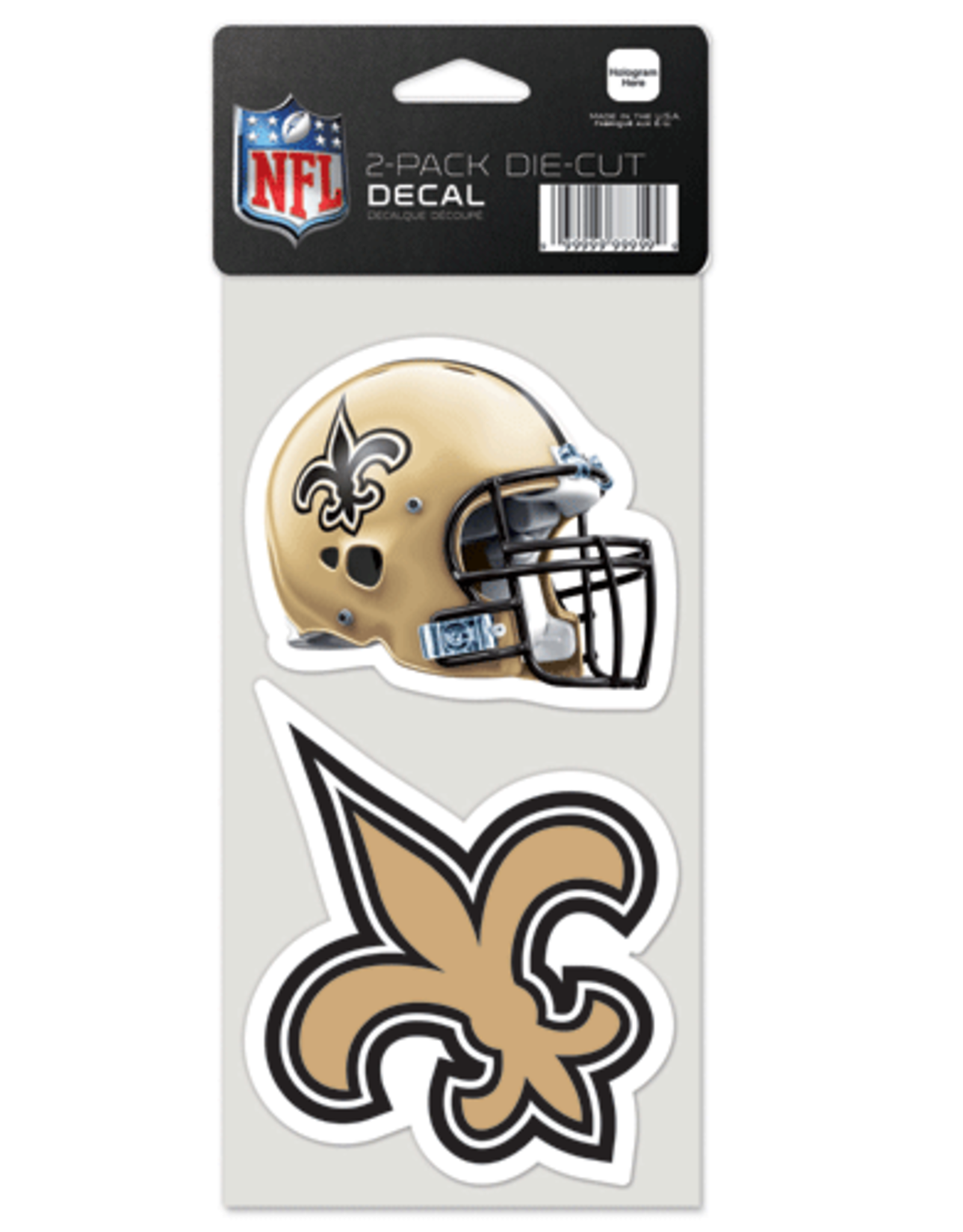 WINCRAFT New Orleans Saints 2-Pack 4x4 Perfect Cut Decals