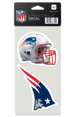 WINCRAFT New England Patriots 2-Pack 4x4 Perfect Cut Decals