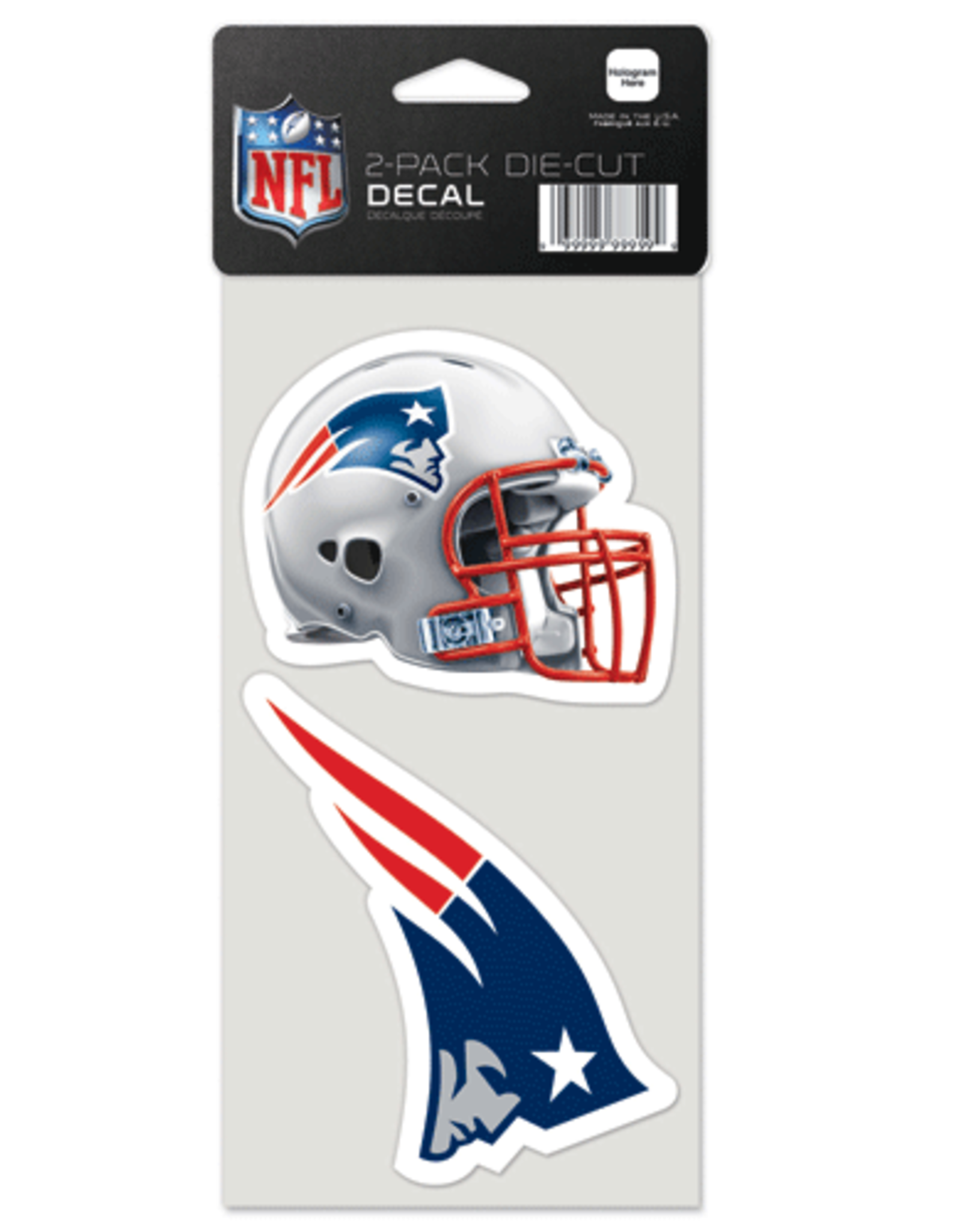 WINCRAFT New England Patriots 2-Pack 4x4 Perfect Cut Decals